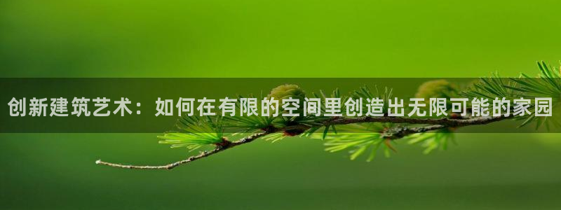 威九国际取款不到账：创新建筑艺术：如何在有限的空间里创造出无限可能的家园