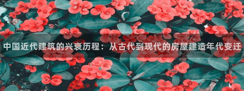 威九国际网站游戏：中国近代建筑的兴衰历程：从古代到现代的房屋建造年代变迁