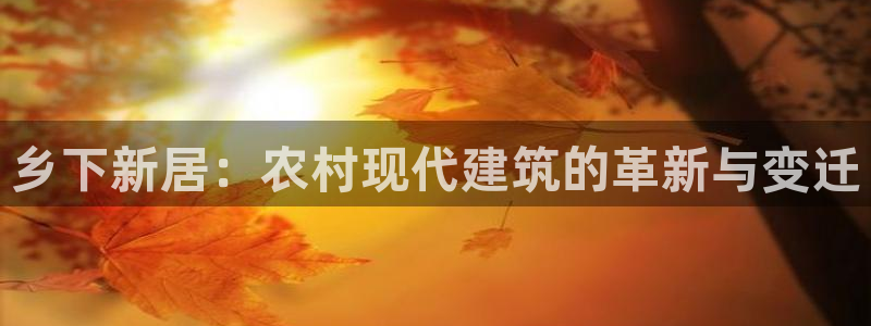 威九国际网站链接怎么打开：乡下新居：农村现代建筑的革新与变迁