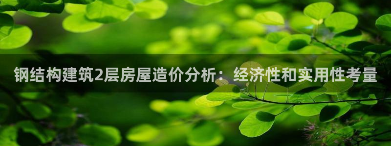 威九国际女演员好漂亮：钢结构建筑2层房屋造价分析：经济性和实用性考量