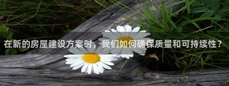 威九国际网站客服电话多少啊：在新的房屋建设方案时，我们如何确保质量和可持续性？