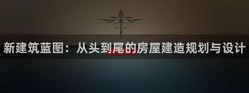 威九国际狂飚电影：新建筑蓝图：从头到尾的房屋建造规划与设计