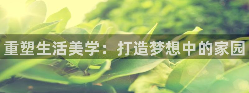 威九国际网站入口&rdpuo：重塑生活美学：打造梦想中的家园